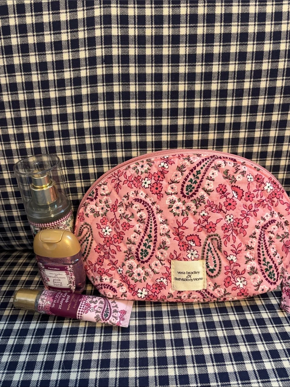 Vera Bradley Bath and Body works Cosmetic gift bag